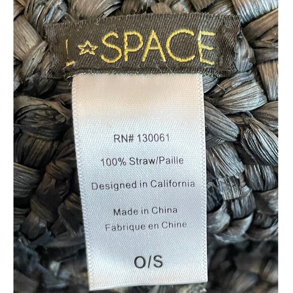 L*Space Black Straw Summer Tote Beach Handbag - Picture 12 of 15